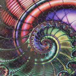 Colorful Abstract Spiral Patterned Wall Art - Professionally Custom Framed - thumbnail 4