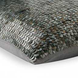 "Art Silk Silver Throw Pillow 16""x16" - thumbnail 2