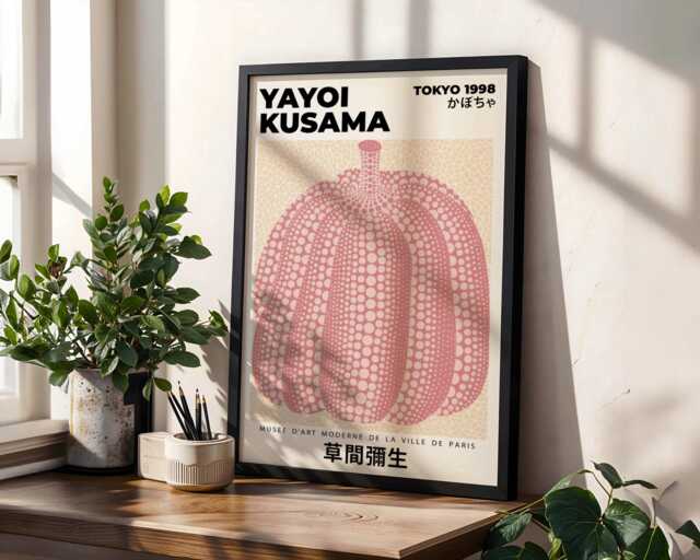 Yayoi Kusama Pumpkin Art Print - Modern Japanese Pop Poster - image 1