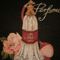 Allure She Perfume Silver Thread Woven Tapestry Cushion Cover Sham - thumbnail 2