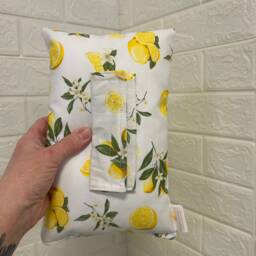 xl Seatbelt Pillow Mastectomy/Breast Surgery Heart Soft Seat Belt Cancer Gift Hysterectomy Cushion Lemons Yellow & White - thumbnail 3