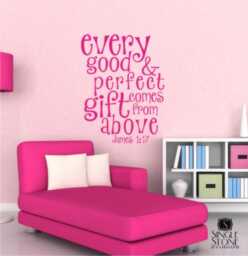 Bible Verse Wall Decal James 117 Nursery Quote - thumbnail 1