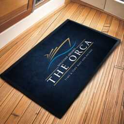 Personalised Boat Mat - Skipper Ship Sailing Boat - Nautical Black Boating Door Bm101 - thumbnail 3