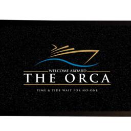 Personalised Boat Mat - Skipper Ship Sailing Boat - Nautical Black Boating Door Bm101 - thumbnail 4