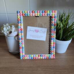 Colourful Dome Shaped Acrylic Cabochon Photo Frame 5 X 7 Inches - thumbnail 4