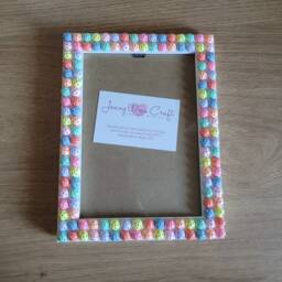 Colourful Dome Shaped Acrylic Cabochon Photo Frame 5 X 7 Inches - thumbnail 3
