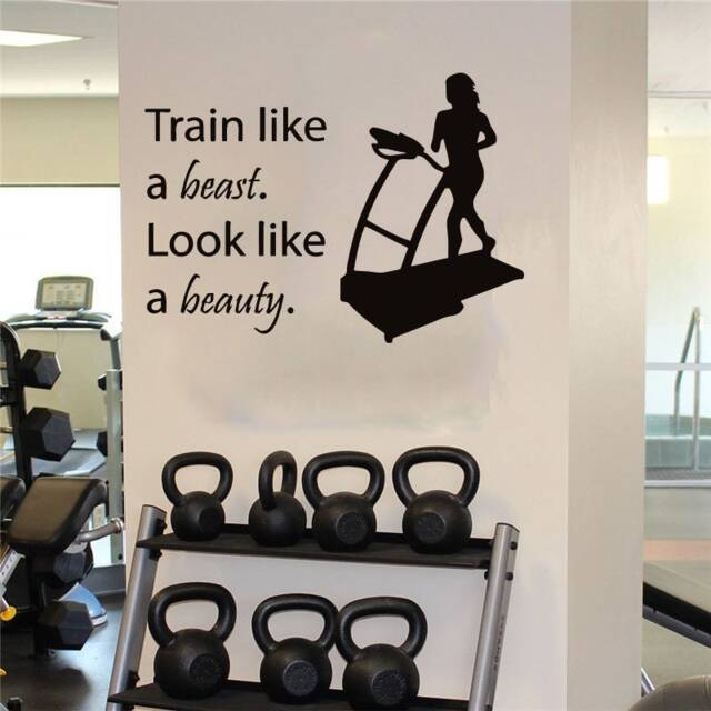 Fitness Wall Decal Motivational Gym Quote Decor T781 - image 1