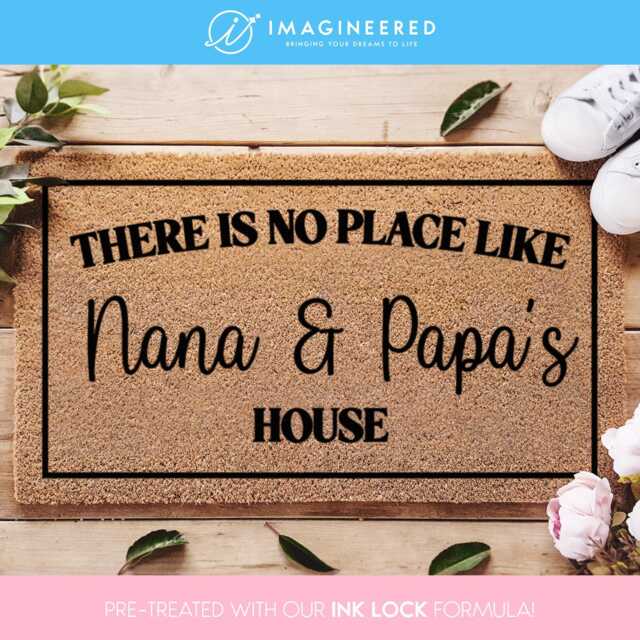 Grandma & Grandpa Welcome Mat - Grandparents Doormat Gift For Nana Papa Custom Housewarming - image 1