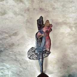 Soulmate Our Love Story Gift For Couple Sculpture Tango Dancer Figurine Wire Mesh Art Boyfriend Engagement Wedding Romantic Gifts Metal - thumbnail 2
