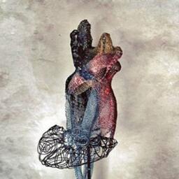 Soulmate Our Love Story Gift For Couple Sculpture Tango Dancer Figurine Wire Mesh Art Boyfriend Engagement Wedding Romantic Gifts Metal - thumbnail 4