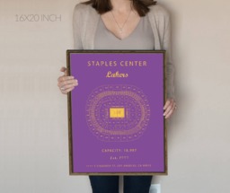 staples Center Seating Chart, La Lakers, Los Angeles Lakers Vintage, Gifts. Gift For Fan. Poster - thumbnail 1