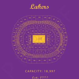 staples Center Seating Chart, La Lakers, Los Angeles Lakers Vintage, Gifts. Gift For Fan. Poster - thumbnail 2