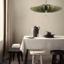Wood Pendant Light, Hanging Dining Lamp, Ceiling Light Fixture, Modern Chandelier, Rustic Lampshade - thumbnail 3