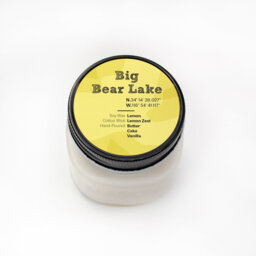 Big Bear California Soy Wax Candle, Hand Poured Lemon Cake Scented, Artisan Home Decor, Farmhouse Candle - thumbnail 1