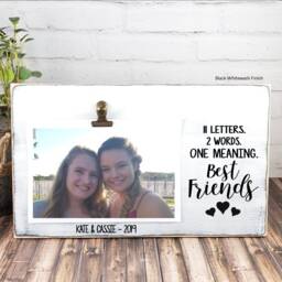 Best Friends Picture Frame, 11 Letters 2 Words 1 Meaning Personalized Photo Holder, Gift For Besties, Soul Mates, Bff College Going Away - thumbnail 2