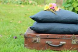 Set Of 2 Washed Linen Pillow Covers, Pure Pillowcase With Envelope Closure, Custom Sizes