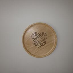 Wall Hanging Wall Decor Art Tri Heart Woodburned Design - thumbnail 2