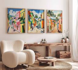 Set Of 3 Trinidad & Tobago Travel Posters, Vintage Caribbean Print, Tropical Trinidadian Wall Art, Islands - thumbnail 1