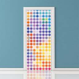 Polka Dots Wall Decal, Abstract Sticker, Decor, Circles Door Wallpaper, Covering, Home Decor - thumbnail 2