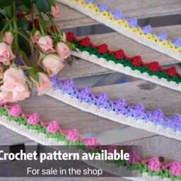 Crochet Tulips Curtain Tie Back/Handmade Hold Back/Crochet Flower Ties/House Warming Gift/Home Decor/Gift For Her - thumbnail 2