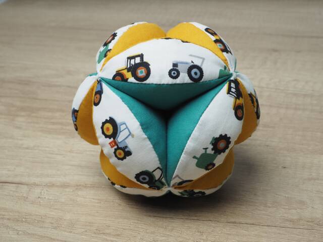 Montessori Puzzle Ball With Cars, Handmade Baby Toy - image 1