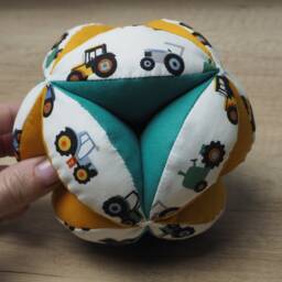Montessori Puzzle Ball With Cars, Handmade Baby Toy - thumbnail 2