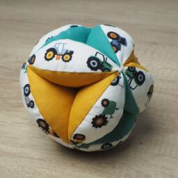 Montessori Puzzle Ball With Cars, Handmade Baby Toy - thumbnail 3