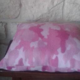 Pink Camo Fleece Throw Pillow Teen Girl Bedding - thumbnail 3