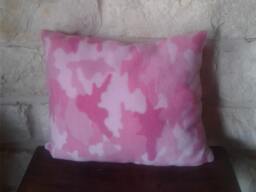 Pink Camo Fleece Throw Pillow Teen Girl Bedding - thumbnail 1