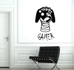 Wall Vinyl Decal Gamer Gaming Joysticks Computer 2056Di - thumbnail 1