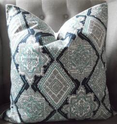 Navy.green.white.farmhouse.pillow Covers.slipcovers.toss Pillows.throw Pillows.cushion Covers.home Decor.accents - thumbnail 1