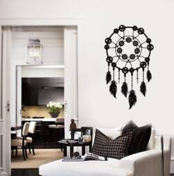 Dreamcatcher Vinyl Wall Decal Gears Dream Catcher Bedroom Decor Stickers Mural - #2787Di - thumbnail 1