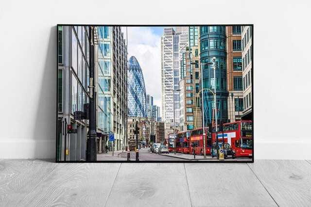 Liverpool Street Station Urban Cityscape Photography Modern Framed Wall Art Print For City Lovers - image 1