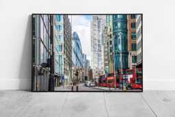 Liverpool Street Station Urban Cityscape Photography Modern Framed Wall Art Print For City Lovers - thumbnail 1