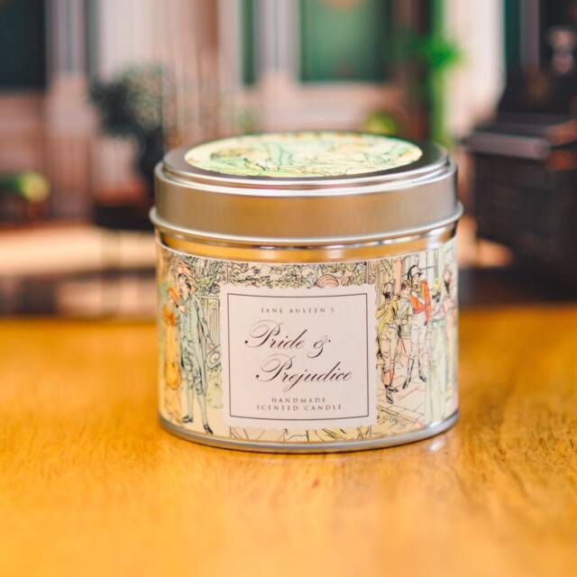 Jane Austen, Pride & Prejudice Illustrated Scented 8Oz, 220Ml Handmade Soy Wax Candle - image 1