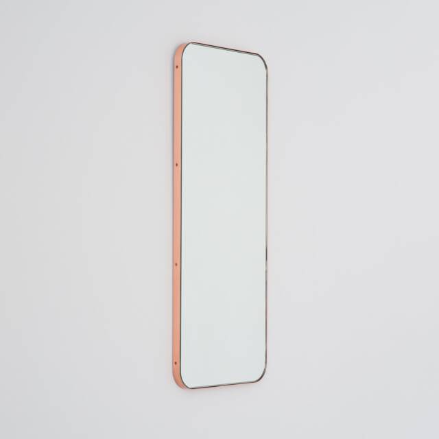 Quadris??? Modern Rectangular Mirror With Copper Frame, Customisable - image 1