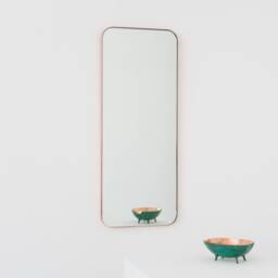Quadris??? Modern Rectangular Mirror With Copper Frame, Customisable - thumbnail 2