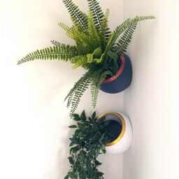 Spherical Corner Planter Two-Tone Wall-Mounted Plant Pot - thumbnail 2