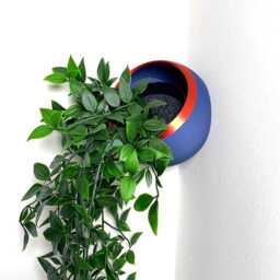 Spherical Corner Planter Two-Tone Wall-Mounted Plant Pot - thumbnail 3
