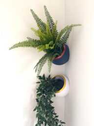 Spherical Corner Planter Two-Tone Wall-Mounted Plant Pot - thumbnail 1