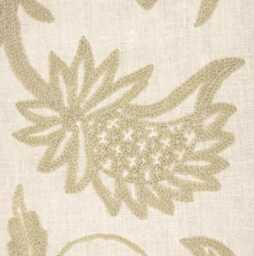 Amagansett Linen Crewel in Ecru - One Pillow - thumbnail 1