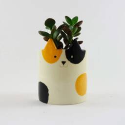 Cat Planter, Ceramic Pot, Pottery, Mothers Day Gift, Minky Moo Ceramics - thumbnail 2