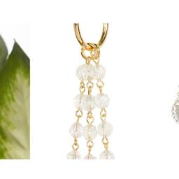 Plantalier-Clear Beaded Plant Hanger-Sparkly Faceted Beads-(No Pot/Plant Incl New More Fun Than Macram?? - thumbnail 3