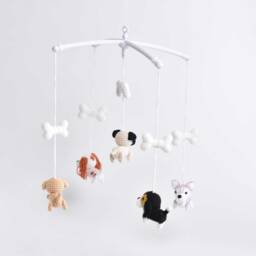 Crochet Dogs Baby Crib Mobile Amigurumi Nursery Decor - thumbnail 2