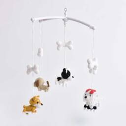 Crochet Dogs Baby Crib Mobile Amigurumi Nursery Decor - thumbnail 4