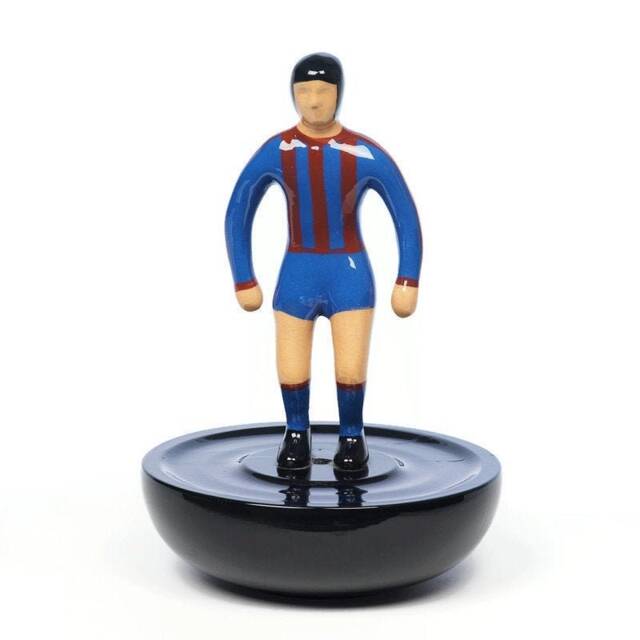 Fc Barcelona Ceramic Soccer Player Statue Handmade Italian Retro Decor - 30cm - image 1