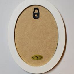 Handmade Moroccan Street Scene Art Print, Ivory Oval Wood Frame - thumbnail 2