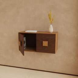 Handmade Birch Plywood Floating Cabinet Mid-Century Modern Japandi Console - thumbnail 2