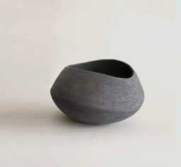Handmade Black Ceramic Vase Nordic Modern Home Decor - thumbnail 1