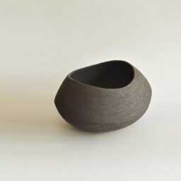 Handmade Black Ceramic Vase Nordic Modern Home Decor - thumbnail 2